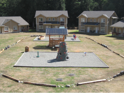 Family Housing surrounding a park in the centre field